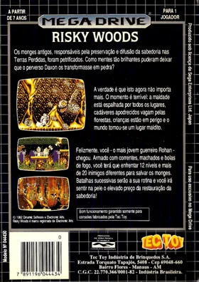 Risky Woods (USA, Europe) box cover back